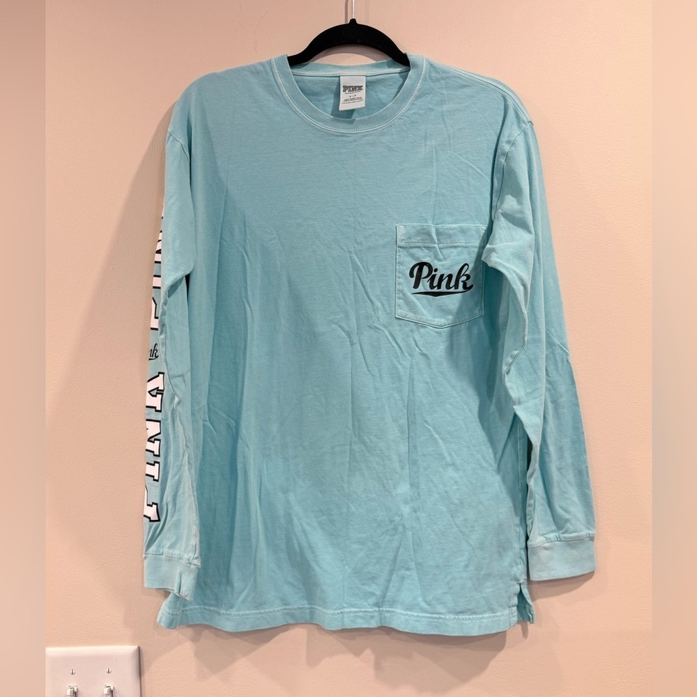 🔥Pink Long Sleeve Aqua Shirt Women’s Sz S Like New🔥